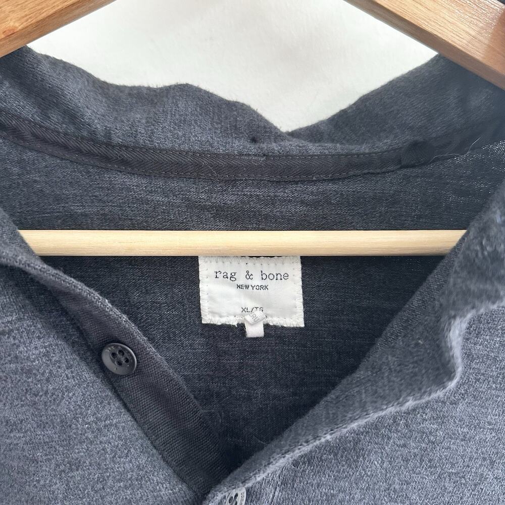 Men's Rag & Bone Interlock Knit Polo Shirt in Color Sal Size XL KK6012 - Picture 2 of 3